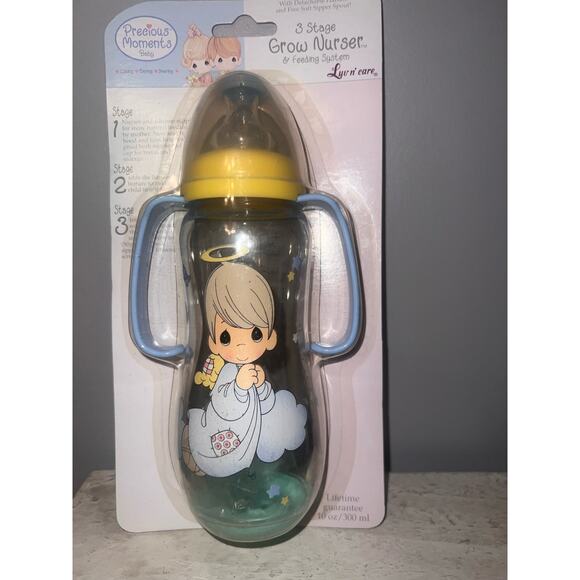 Precious Moments Baby 3 Stage Grow Nursery/ feeding bottle. Baby angel print NWT - Picture 2 of 4
